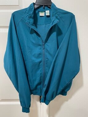 Vintage Prince Sportswear Warmup Jacket Teal Polyester Large Zip-up EXCELLENT